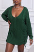 Love Letters Cable Knit Lace Up Sweater